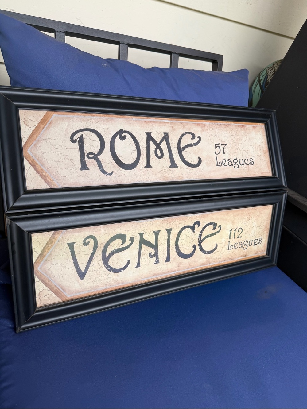 Rome 57 Leagues & Venice 112 Leagues Vintage Frames
